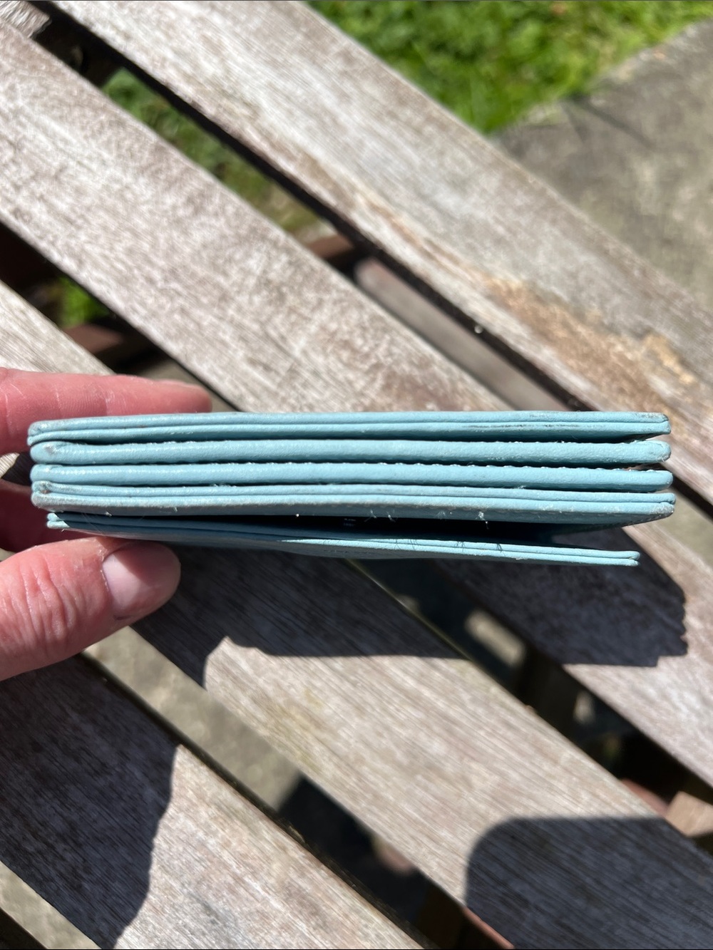 Coach Small Leather Wallet in Baby Blue - Picture 6 of 6